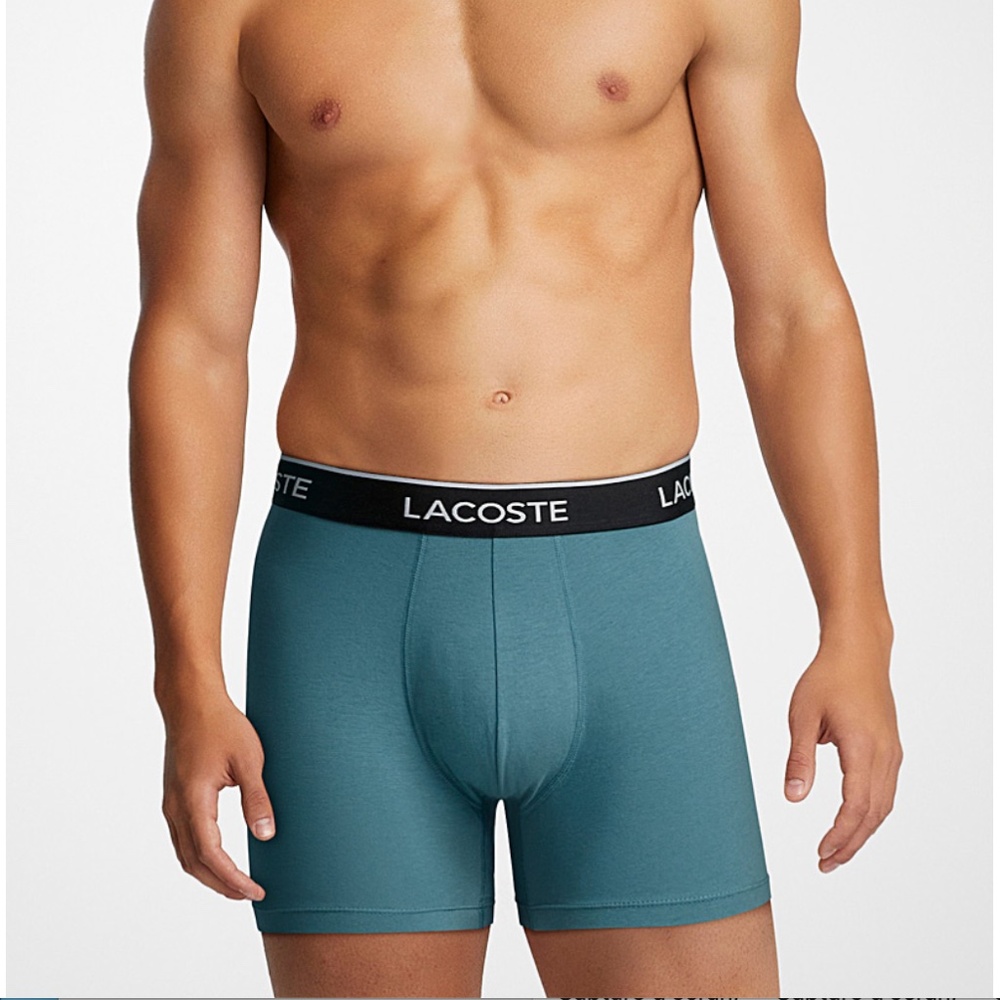 Lacoste teal green logo-waist boxer brief NWT